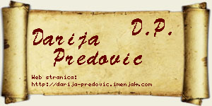 Darija Predović vizit kartica